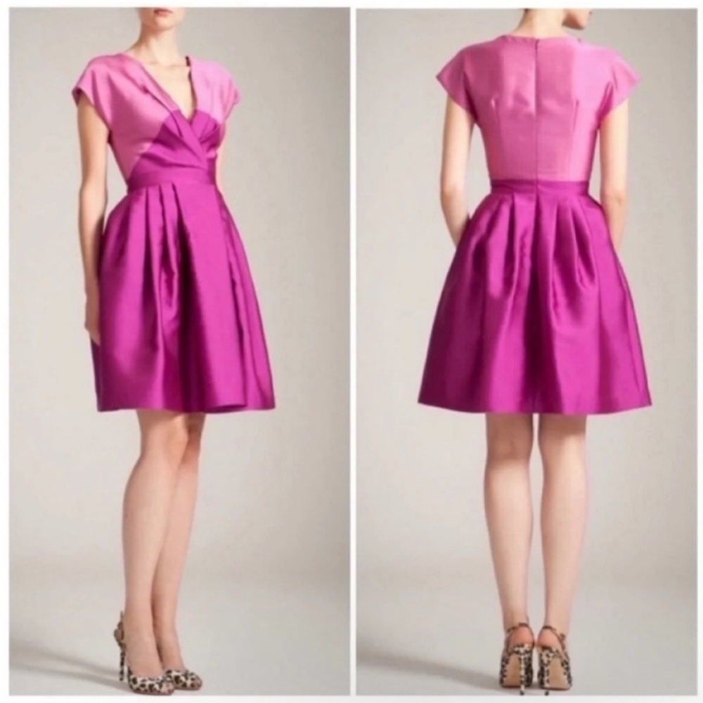 Temperley London Freesia A-Line Dress Fuchsia Pink